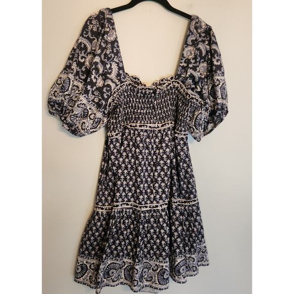 Sea New York $346 Jasper Mini Dress with Puff Sleeves size Medium - Picture 9 of 12